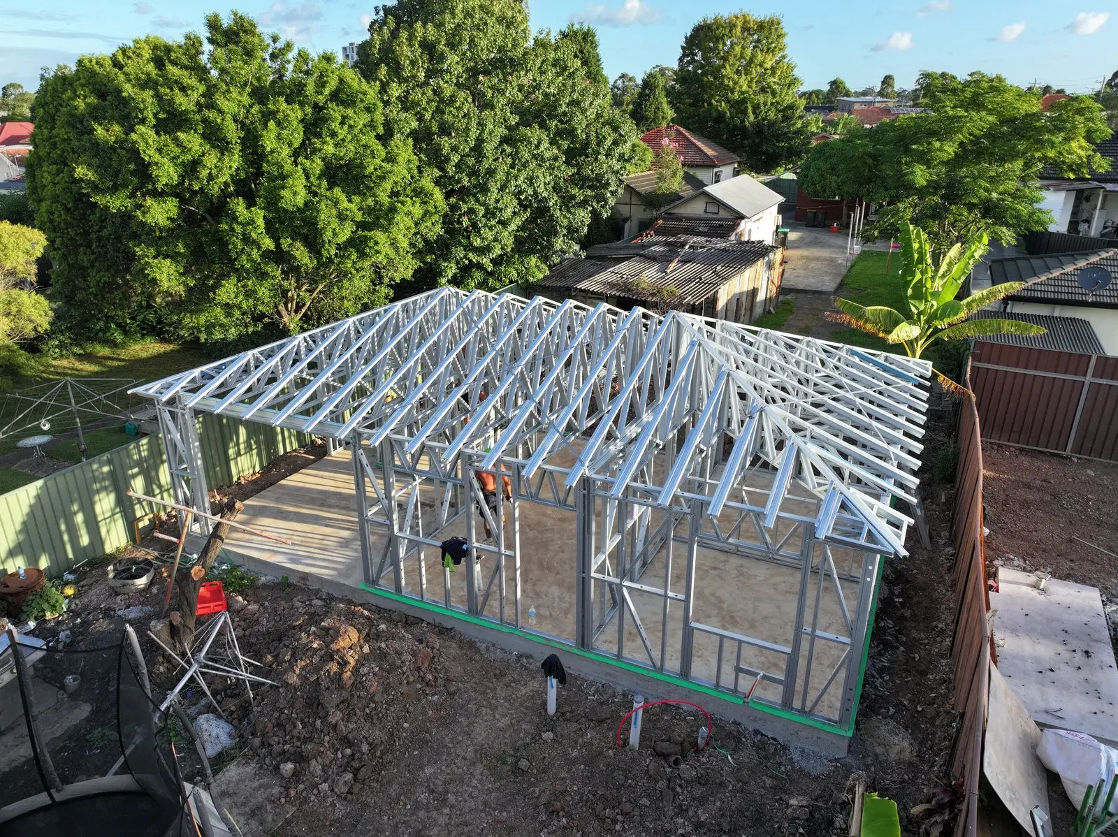 Fairfield East Granny Flat steel framing project