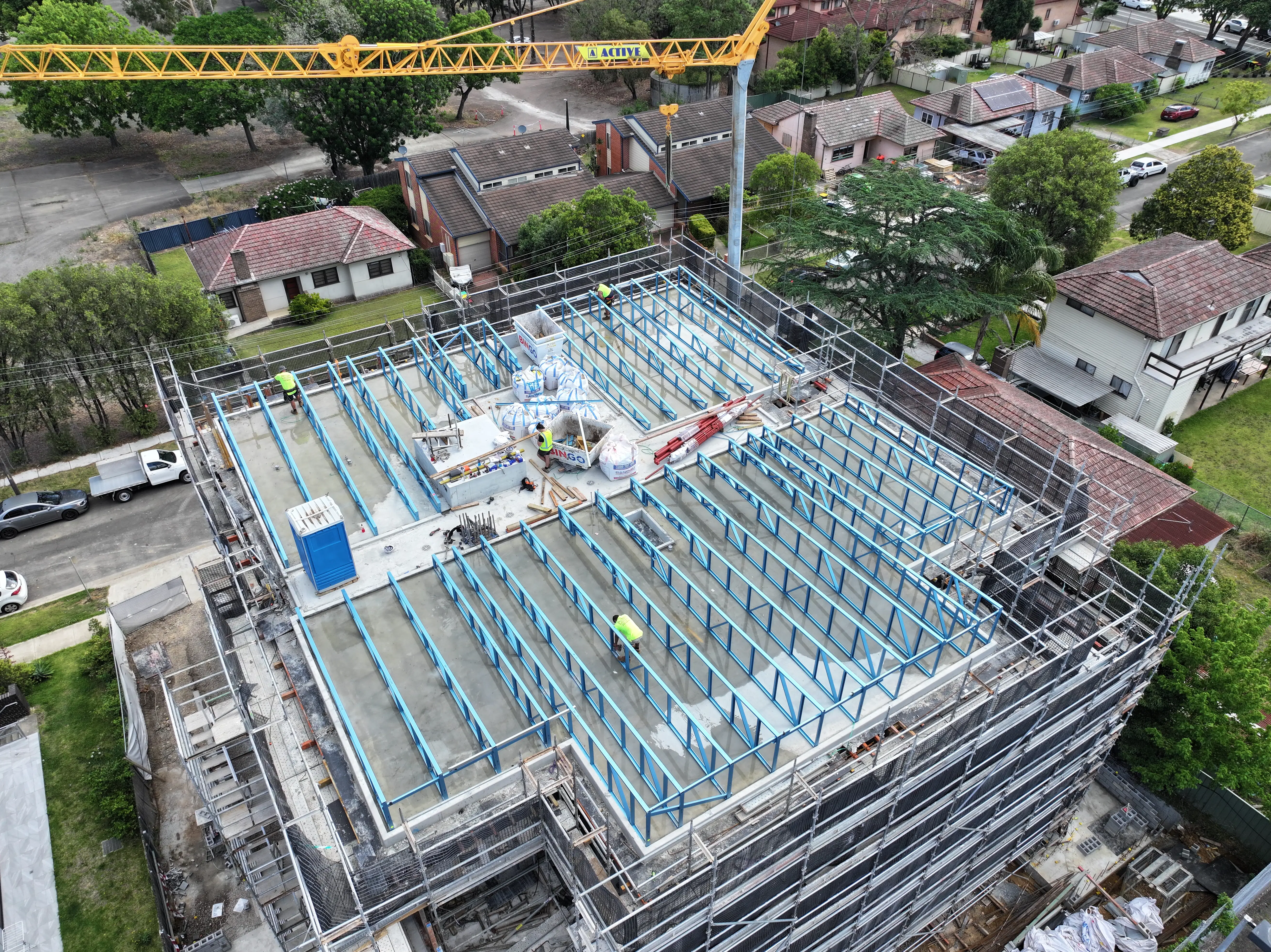 Parramatta Roof (roof only job) steel framing project